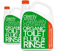 Cleenly Organic Toilet Fluid Rinse Green Solution Cleaner 4L for Caravan and Motorhomes - Eco-Friendly, Formaldehyde Free - 4 Litres