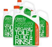 Cleenly Organic Toilet Fluid Rinse Green Solution Cleaner 8L for Caravan and Motorhomes - Eco-Friendly, Formaldehyde Free - 8 Litres