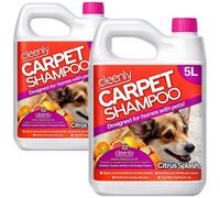 Cleenly Pet Carpet Shampoo Cleaner Solution (10 Litres) - Citrus Splash Fragrance - Safe For All Carpet Cleaning Machines