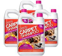 Cleenly Pet Carpet Shampoo Cleaner Solution (20 Litres) - Citrus Splash Fragrance - Safe For All Carpet Cleaning Machines