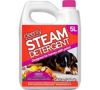 Cleenly Pet Steam Detergent For Steam Mops (5 Litres) Citrus Splash Designed For Homes With Pets