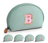 cleenova Initial Makeup Bag, Birthday Gifts for Girls, Personalized Preppy Cosmetic Bag B