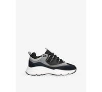 Cleens Mens Cleens Aero Runner Leather, Suede and Mesh Trainers Blk/Blue Eur 41.5 / 7.5 UK Men