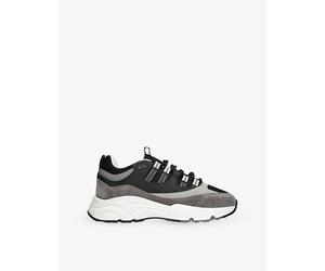 Cleens Mens Cleens Aero Runner Leather, Suede and Mesh Trainers Blk/Grey Eur 44 / 10 UK Men
