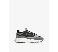 Cleens Mens Cleens Aero Runner Leather, Suede and Mesh Trainers Blk/Grey Eur 46 / 12 UK Men