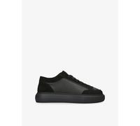 Cleens Mens Cleens Luxor Leather and Suede Trainers Black Eur 43 / 9 UK Men
