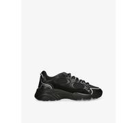 Cleens Mens Cleens Pulse Runner Leather and Mesh Trainers Black Eur 40 / 6 UK Men