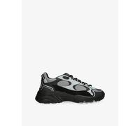 Cleens Mens Cleens Pulse Runner Leather and Mesh Trainers Blk/Grey Eur 44.5 / 10.5 UK Men