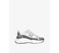 Cleens Mens Cleens Pulse Runner Leather and Mesh Trainers White/Comb Eur 44 / 10 UK Men
