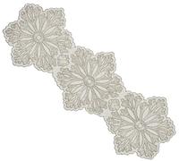 CLEENTABLE Beaded Table Runner - Elegant & Versatile Dining & Kitchen Linen for Home Decor, Weddings, Parties, Special Occasions, Modern Table Decoration & Luxury Festive Accessory White Silver