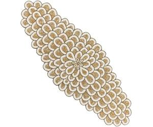 CLEENTABLE Beaded Table Runners 36 Inches, Hand Beaded Decorative Farmhouse Glitz Table Runner for Christmas Wedding Baby Shower Bridal Shower, Seasonal Winter Holiday Kitchen Dining Table