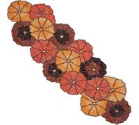 CLEENTABLE Elegant Dining Table Runner - Glass Beads & Polyester Glirtz Farmhouse 36 inch Table Runner for Wedding Party Baby Shower Birthday Home Decor Holiday Decorations (Multi)