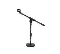 Clef Audio Labs Boom Mic Stand Desk Adjustable Desktop Microphone Stand, Weighted Base with Twist Clutch, Boom Arm, Universal Mic Clip and 3/8" and 5/8" Adapter Included