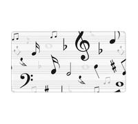Clef Music Notes Sheet Symbol Treble Abstract,Mouse Pad Large Desk Pad Computer Keyboard Mouse Mat with Non Slip Rubber Base 40 x 70 cm