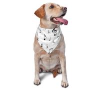Clef Music Notes Sheet Symbol Treble AbstractDog Bandanas Cat Puppy Scarfs Washable Pet Handkerchief