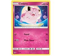 Clefairy 39/68 Common Reverse Holo Pokemon Card (Hidden Fates) + 1x TitanCards® Toploader