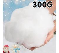 CLEFFNS 300G Christmas Fake Snow Clouds Decor Artificial Snow Fluffy, Xmas Faux Snow Clouds, White Filling For Tree Village Displays