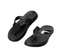 CLEIKS MEI260397 Men's Summer Flip Flops, Black, 9 UK