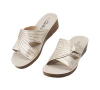 CLEIKS Women's Summer Sandals Flip Flops WCL260424 IT, gold, 8.5 UK