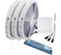 Cleiscry 30M Running Water Flowing LED Strip Light DC24 WS2811 SMD2835 Horse Race Pixel Addressable Flexible Linear Lamp (Cool White 6000K, 30M (3x10m Rolls Strip) Set)