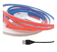 Cleiscry COB LED Strip 5V 400 LEDs/m 5mm Dotless Flexible Band Lighting for Cabinet Home Lighting (Red, 625nm 3m)