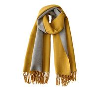 CLELLA 80''*27'' Scarf Women Cashmere Scarf With Gift Box Double Sided Winter Pashmina Shawl Thick Oversized Scarves Wraps with Tassels Christmas (Yellow)