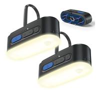 Clemas Motion Sensor Camping Lights,Rechargeable Camping Lantern, Portable Hanging Tent Lights,IPX5 Waterproof Emergency Light for Outdoor,SOS Mode Hurricane Power Outages,Magnet Work Light,2 Pack