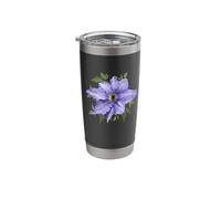 Clematis Flower Botanical Purple Flower Stainless Steel Insulated Tumbler