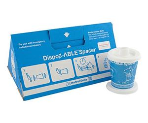 Clement Clarke DispoZable Disposable MDI Spacer for Emergency Salbutamol In | Single-use MDI spacers, emergency salbutamol inhalers, Flo-Tone assisted breathing, no mask required, schools ambulances clin