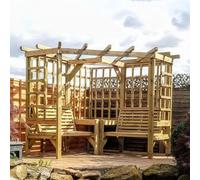 Clementine Corner Garden Arbour - 4 Seater - Redwood
