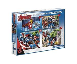 Clementoni - 07722 - Supercolor Avengers Puzzle - 20 + 60 + 80 + 180pc