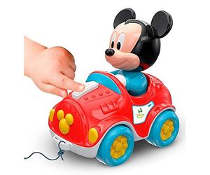 Clementoni 17208, Disney Baby Mickey Pull Along Car for toddlers, ages 10 months plus