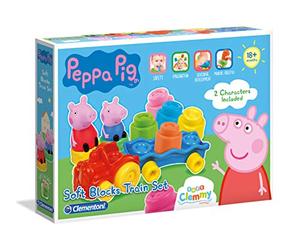 Clementoni - 17249 - Peppa Pig soft block train set for toddlers, ages 18 months plus