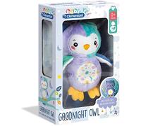 Clementoni - 17268 - Night Owl Light Up Plush for babies, ages 0 months plus