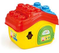 Clementoni 17657 Peppa Pig Bucket House, playset Clemmy Children 10 Months-Soft Building Blocks-Washable-Made in Italy, Multicoloured