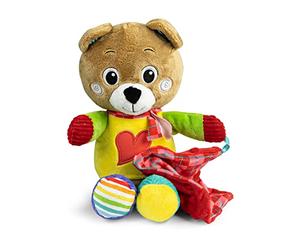 Clementoni - 17761 - Bob The Bear - Toddler Toy, Plush Toy With Blanket, Teddy Bear, Infant Toys, Activity Toys For 0 Months, Cuddly Toy, Animal Soft Toy, 100% Machine Washable