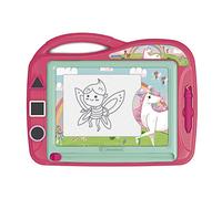 Clementoni 18569 Magic Board Unicorns, Magnetic Drawing Board for Drawing and Painting, Erasable & Reusable, with 3 Stencils, Creative Toy for Children from 4 Years
