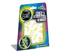 Clementoni - 18687 - Crazy Chic - Glow In The Dark Tattoo - Temporary Tattoos For Kids, Tattoo Kit For Kids