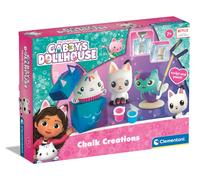 Clementoni Creative Set - Gabby's Dollhouse - Handmade Creations - Chalks to Paint, Creative Toys, Painting Set, Art And Crafts For Kids 6 Years, Made In Italy, 18798