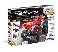Clementoni 19087 Laboratorio di Meccanica-Monster Trucks Science Museum Building Game, Multicoloured, Mittel