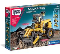Clementoni - 19139 - Mechanics Workshop - Buldozzer - Made In Italy - Construction Set for Children 8 Years - Scientific Game, Italian, Multicoloured