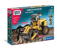 Clementoni - 19139 - Mechanics Workshop - Buldozzer - Made In Italy - Construction Set for Children 8 Years - Scientific Game, Italian, Multicoloured