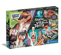 Clementoni 19337 Game Lab-History of Life on Earth-Scientific Laboratory Children 8 Years, Science Experiments, Dedicated App, Activities with Augmented Reality, Made in Italy, English