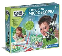 Clementoni - 19347 - Science and Game Lab - My First Microscope - Optical Microscope Laboratory 150X, Scientific Experiments for Children from 8 Years (Game in Italian), Made in Italy