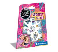 Clementoni - 18685 - Crazy Chic - Sparkly Tattoo - Temporary Tattoos For Kids, Tattoo Kit For Kids