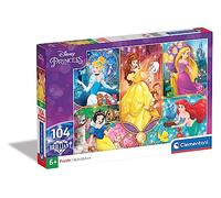 Clementoni - 20140 - Brilliant Puzzle - Princess - 104 Pieces - Disney