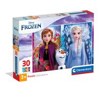 Clementoni Supercolor Disney Frozen Puzzle for Children, Multi-coloured, 2 x 30 Pieces, Ages 3 Years Plus, Standard size