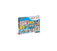 Clementoni 20270 Dog Patrulla 18+30+48+60pcs Supercolor 10 in 1 Paw Patrol (3x18, 4x30, 2x48 and 1x60 Pieces) -Jigsaw Puzzle for Kids Age 4,