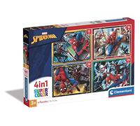 Clementoni - 21515-4 In 1 Supercolor Puzzle - Marvel Spiderman - 12+16+20+24 Pieces, Jigsaw Puzzle For Kids Age 3, Puzzle Cartoon, Made In Italy