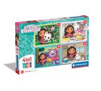 Clementoni 21524, Puzzle 4 in 1 Gabby's Dollhouse (US IMPORT)
